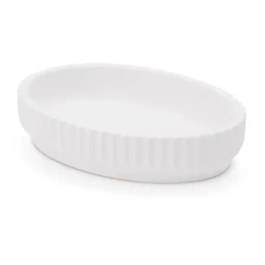 Diatomite White Ribbed Dispenser, Venice