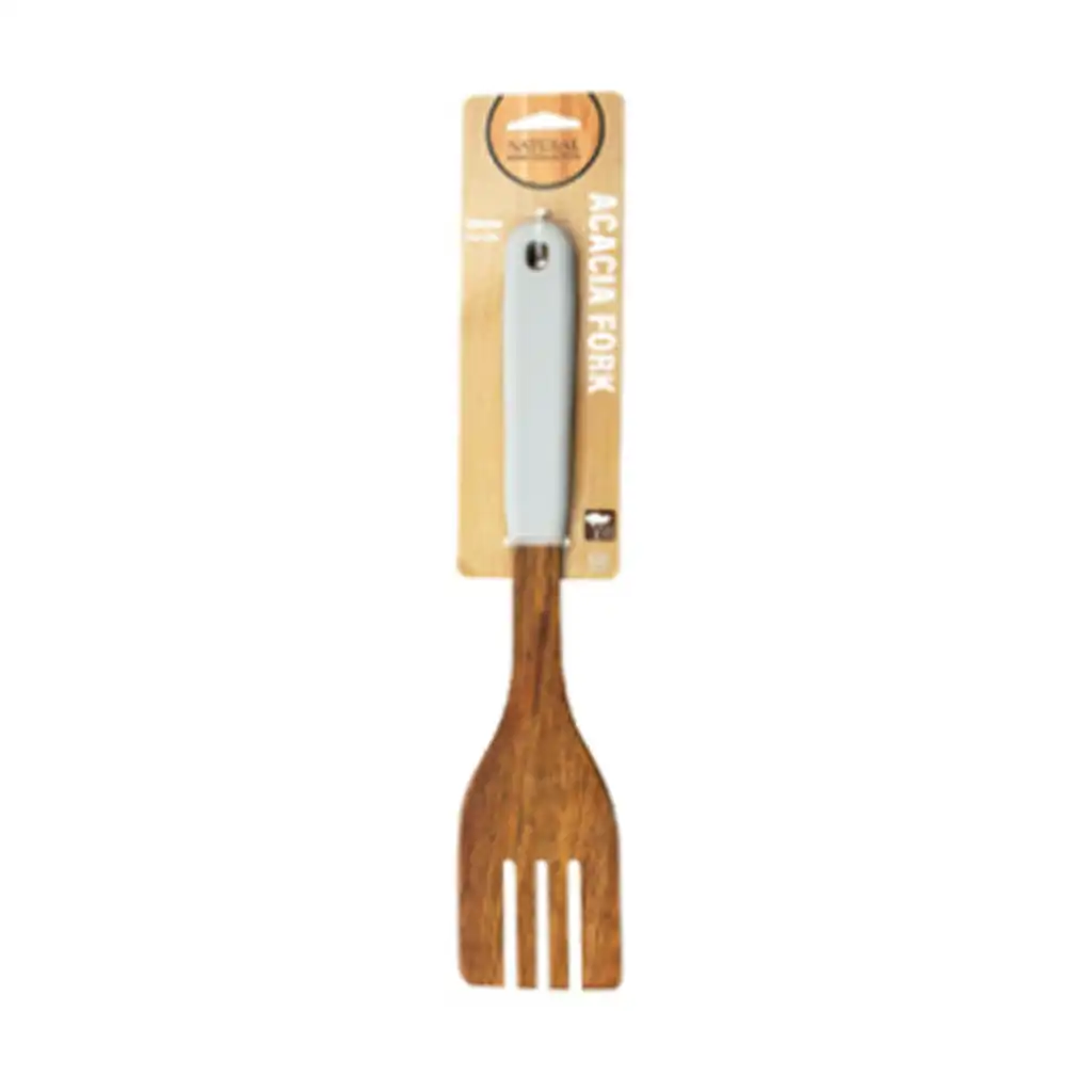 Bh Acacia Fork Silicone Handle, 12in