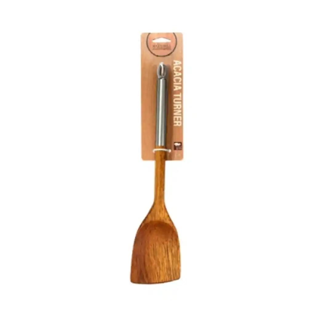Nh Acacia Turner Stainless Steel Handle 13in x 3in x 0.5in