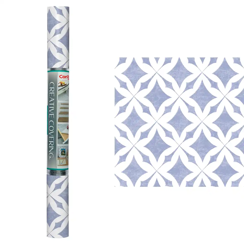 Con-Tact Multi Cover Trellis Blue Shelf Liner 19in x 9ft