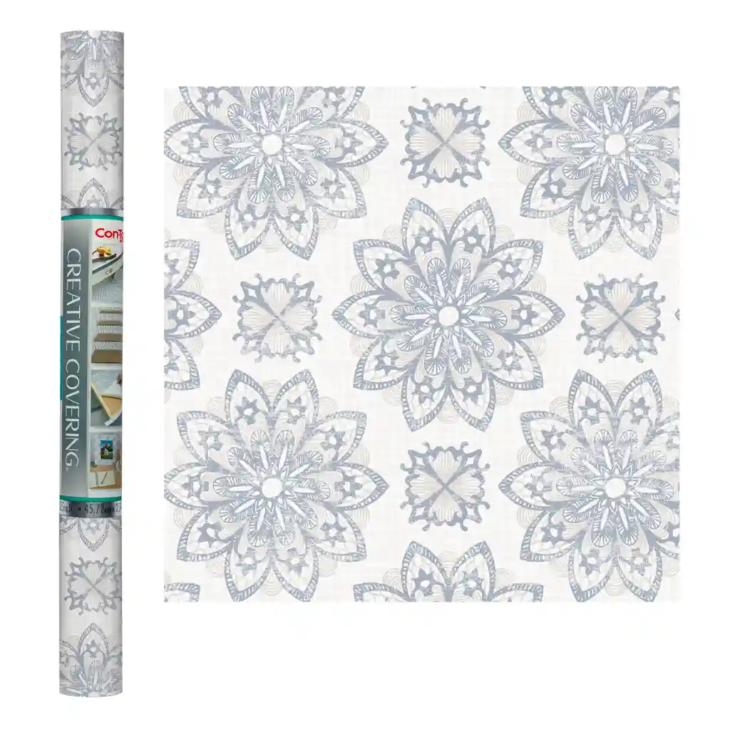 Con-Tact Antique Mandala Blue 18in x 9ft
