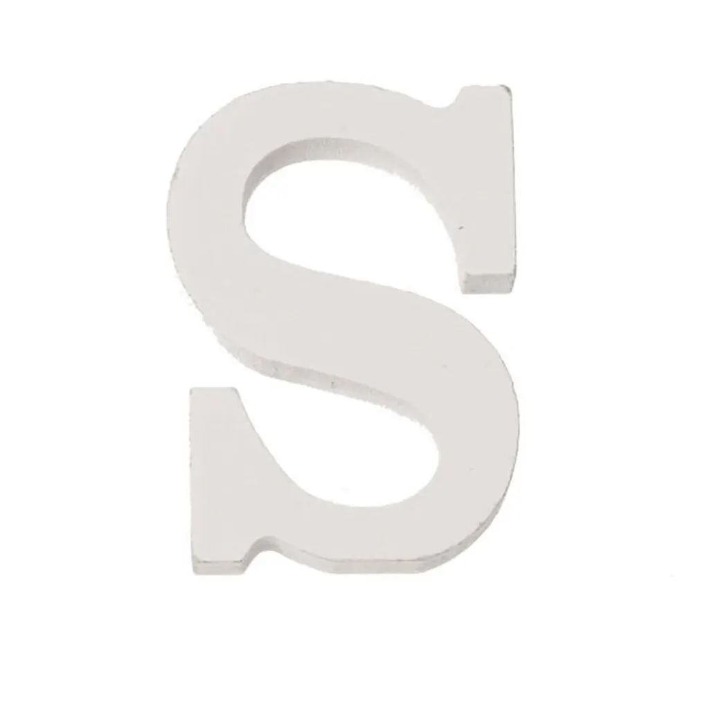 Letter S MDF 5.5x0.9cm 1pc