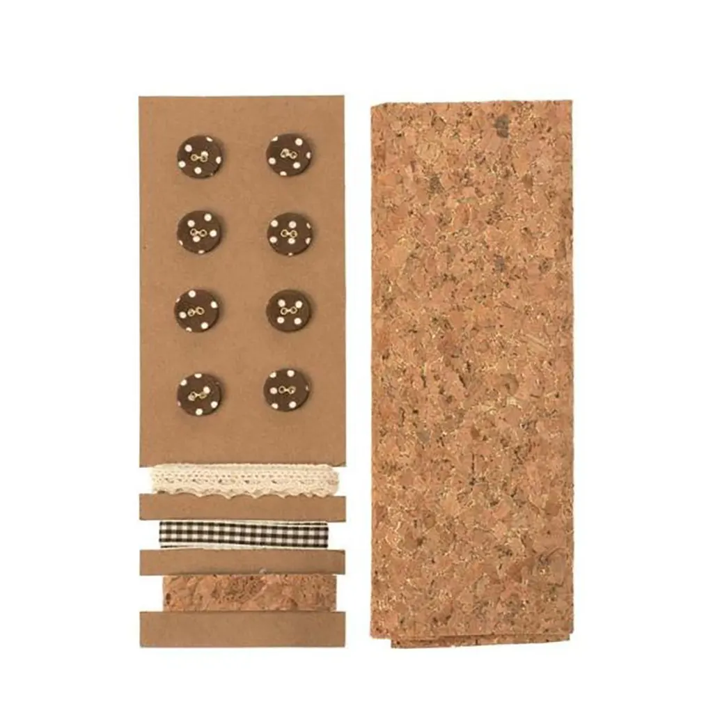 Cork set Lili Rose Nr. 1 45x48cm ribbons 3x1m 8 Buttons