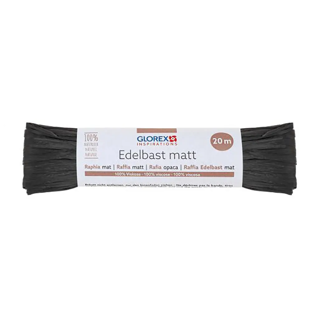 Raffia Matt 20m, Black