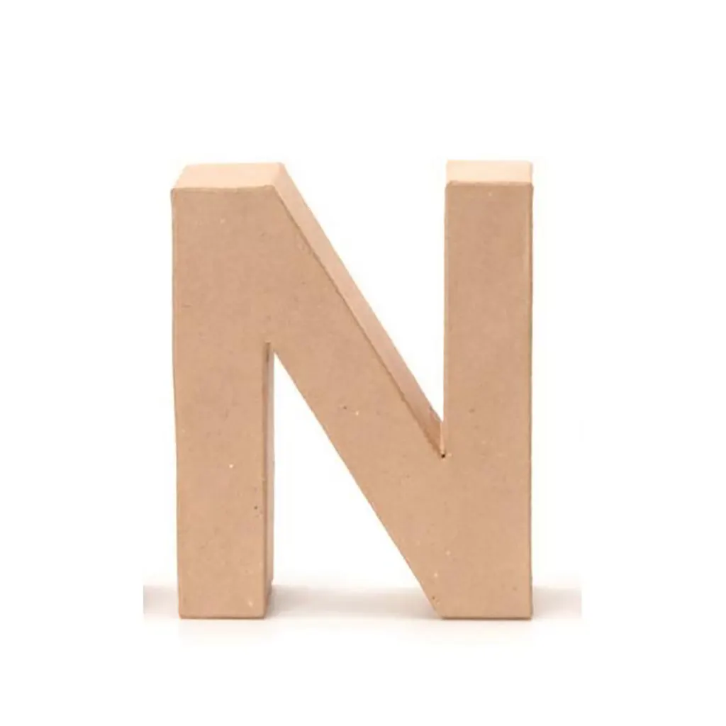 Cardboard Letter N 17.5X5.5cm