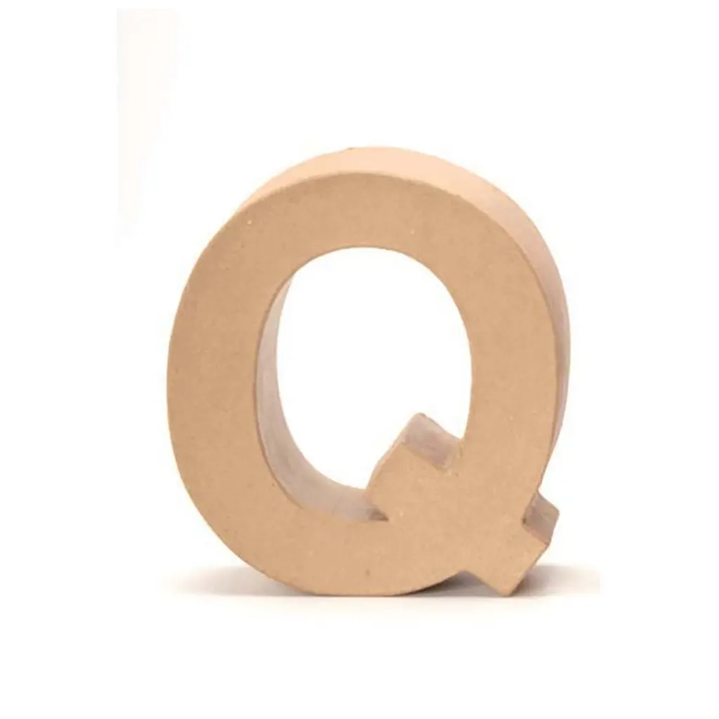 Cardboard Letter Q 17.5X5.5cm
