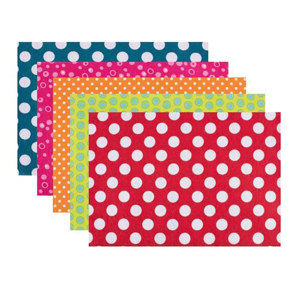 Felt Set 5pcs Circles 20x30cm