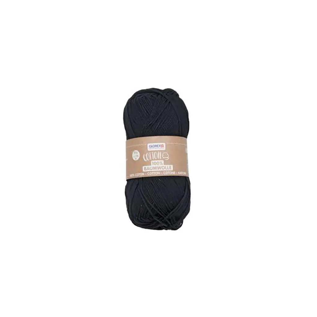 Cotton 100% Wool Cotton 50G, Black