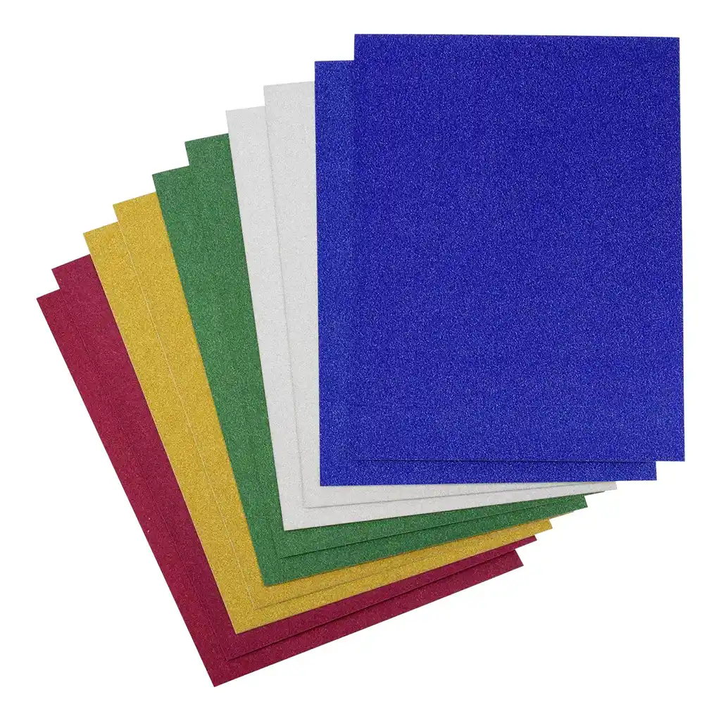 Glitter Cardboard 20x30cm 10pcs, Fine. 250g