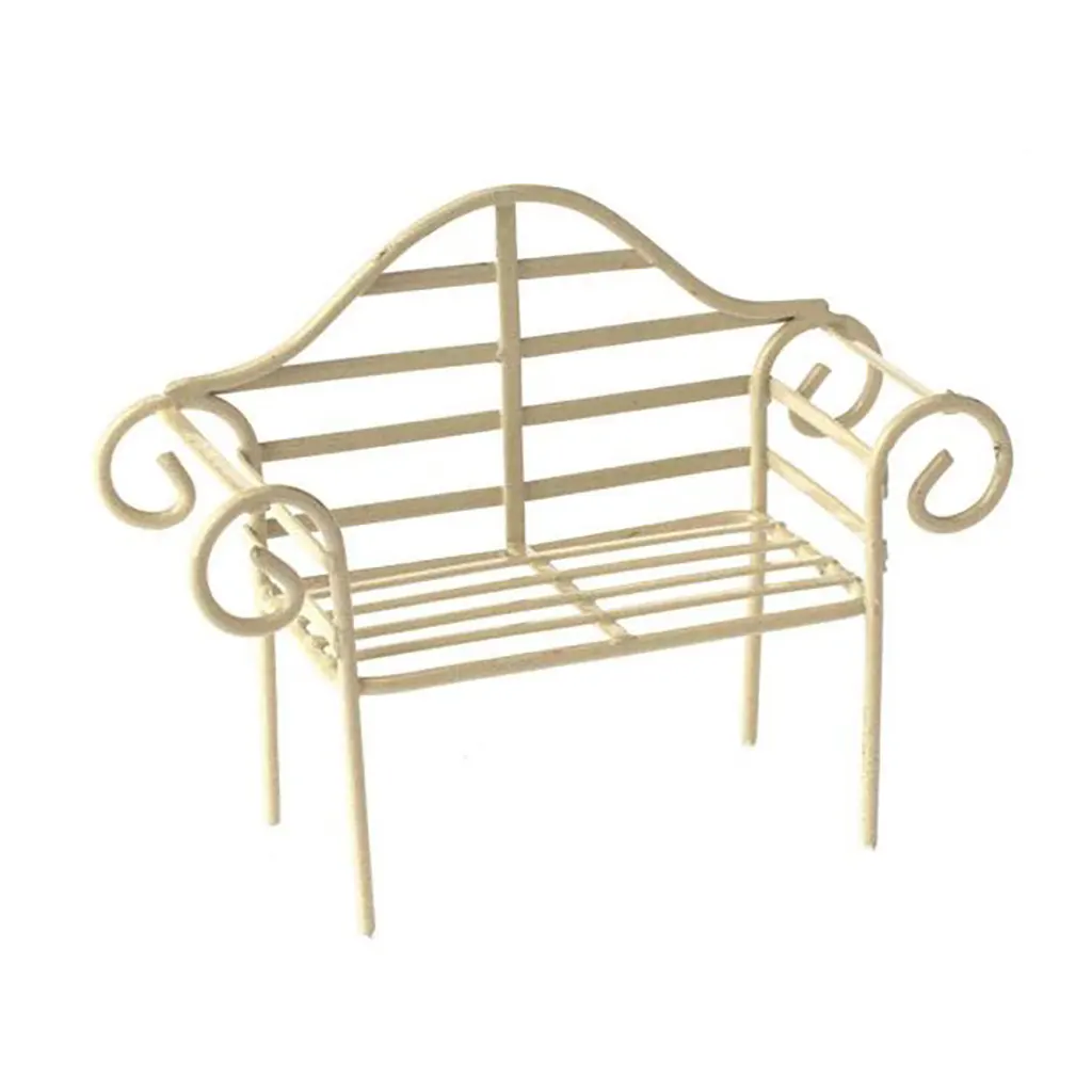 Mini-Gardening Garden Bench Cream 10x4x8.5cm