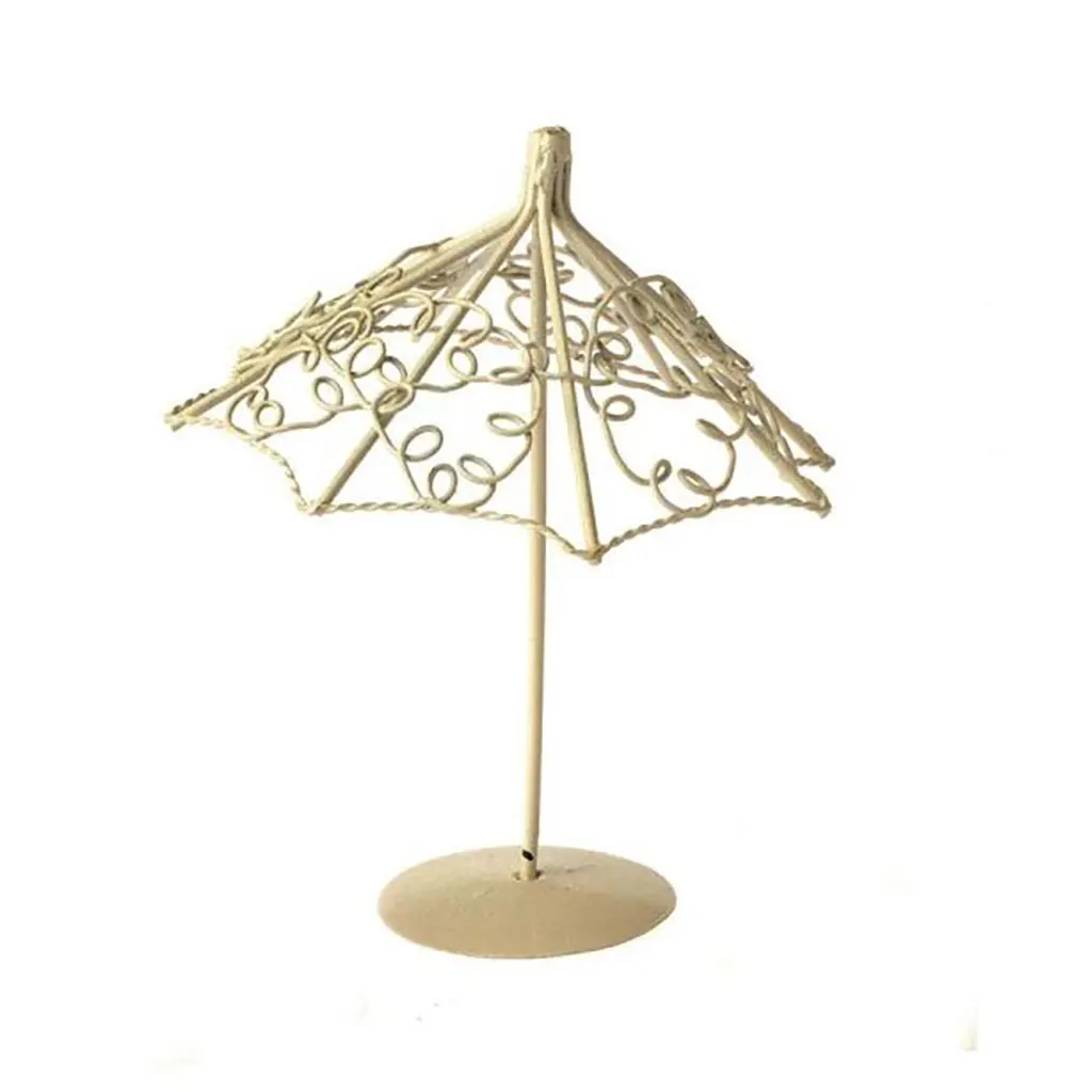 Mini-Gardening Umbrella Cream H 11cm D 9cm