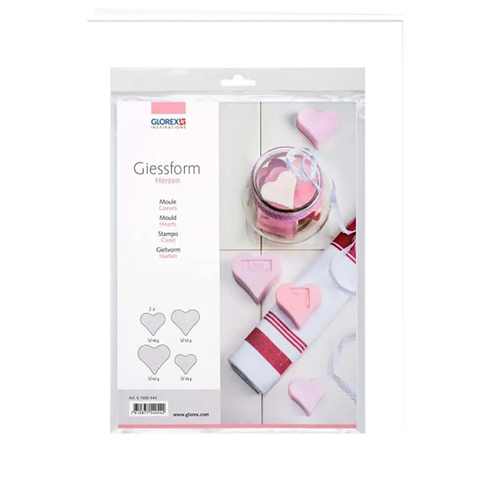 Mould Hearts 4pcs 50-65mm