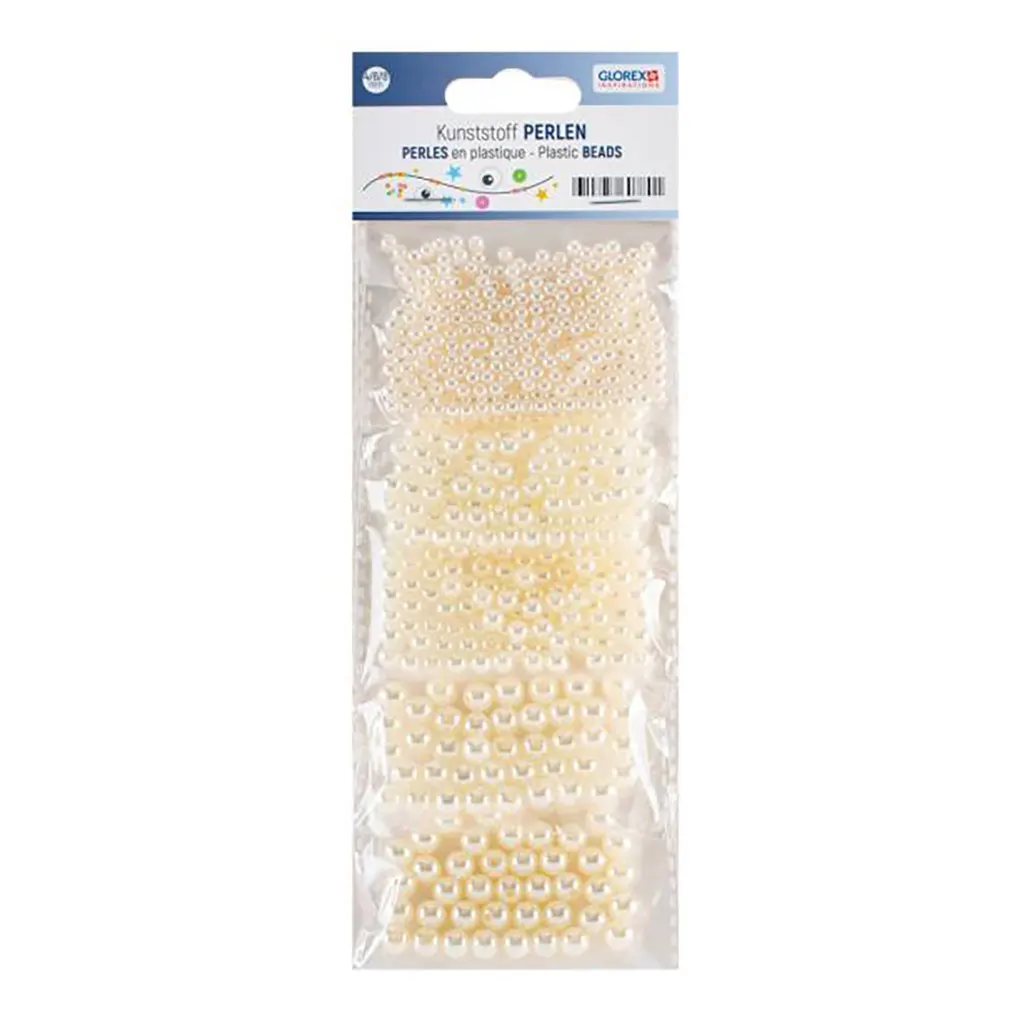 Wax Beads Set 4/6/8mm 620pcs, Cream