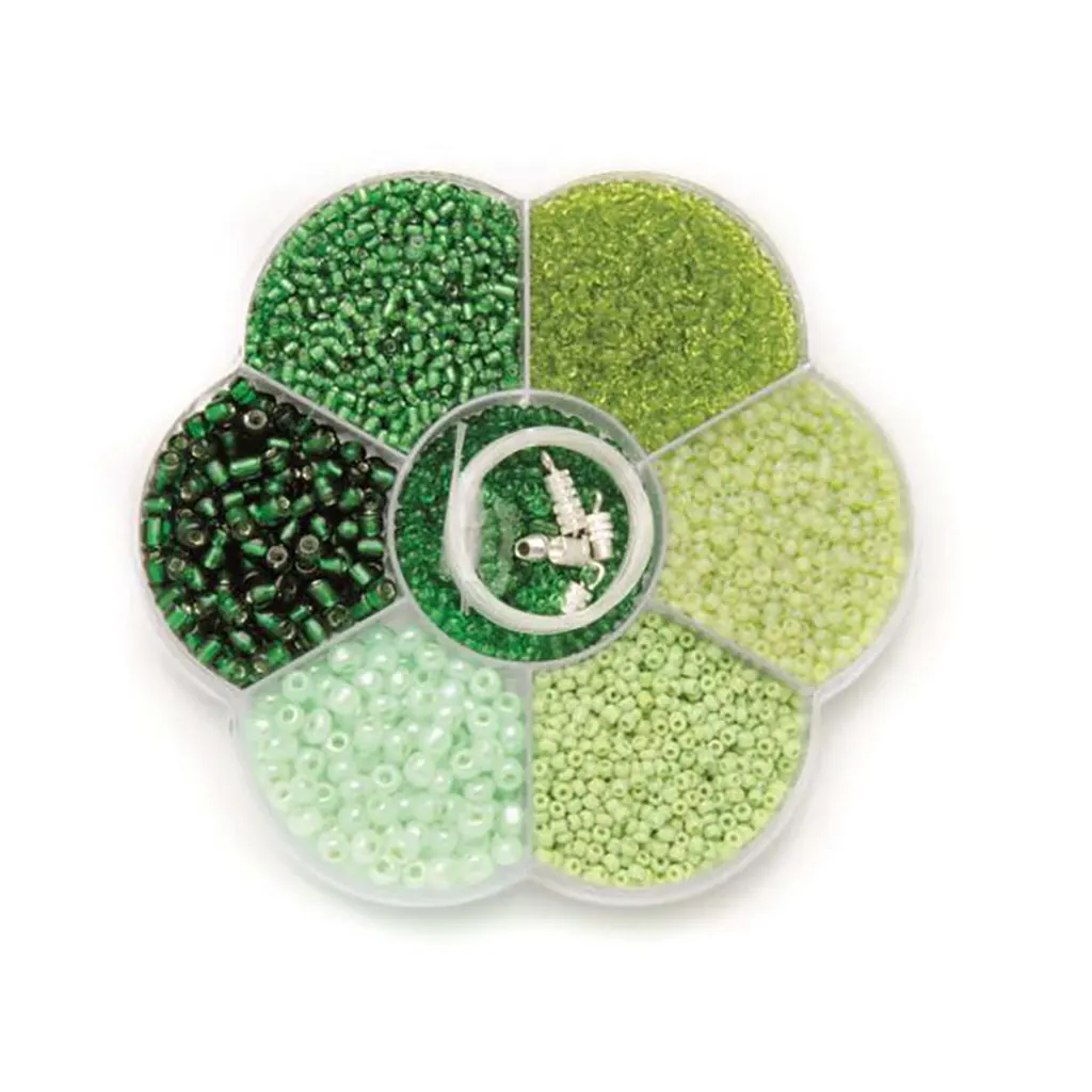 Beads Mix 9x10x2cm, Green
