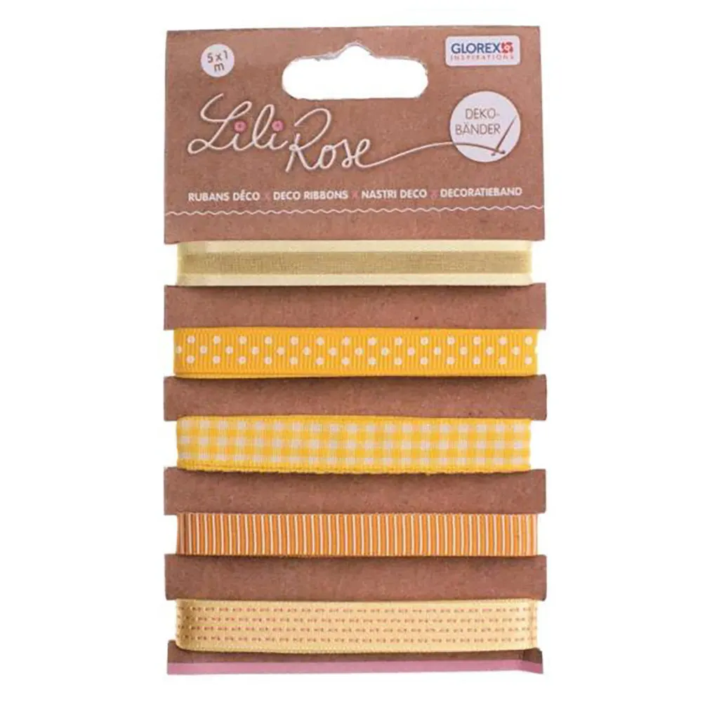 Deco Ribbon 5x100cm Yellow