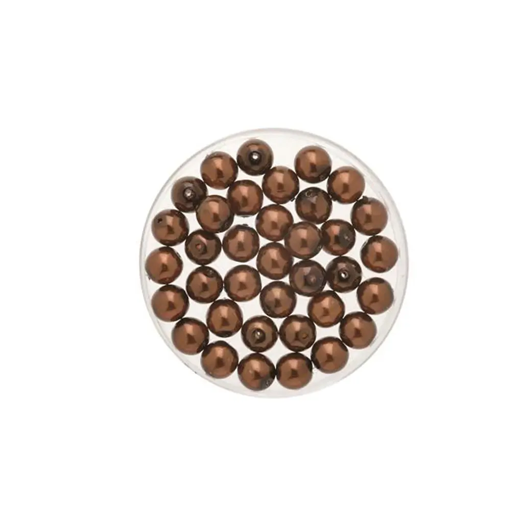 Bohemia Glass Bead 4mm Wax 75pcs, Smoked Topaz