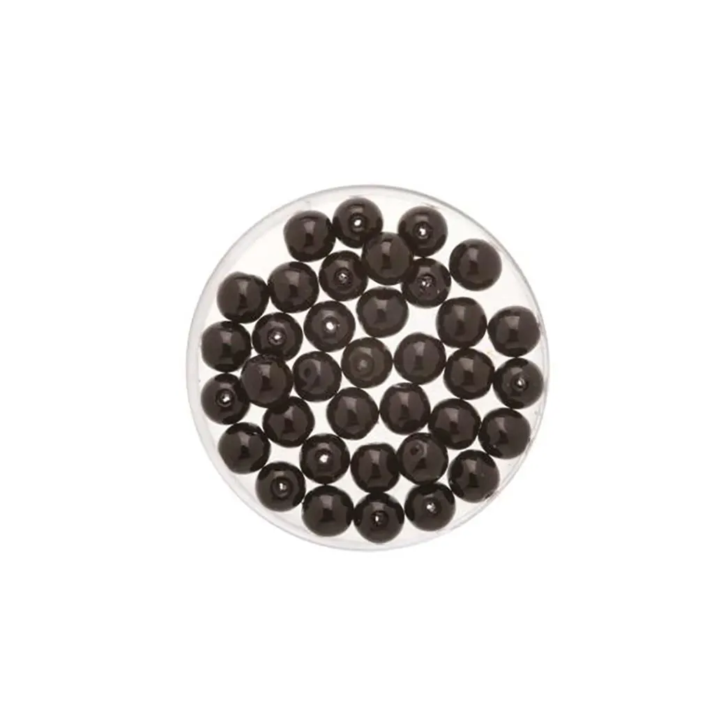 Bohemia Glass Bead 4mm Wax 75pcs, Jet