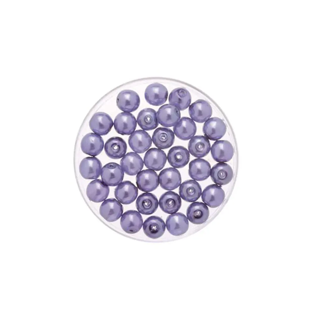 Bohemia Glass Bead 4mm Wax 75pcs, Violet