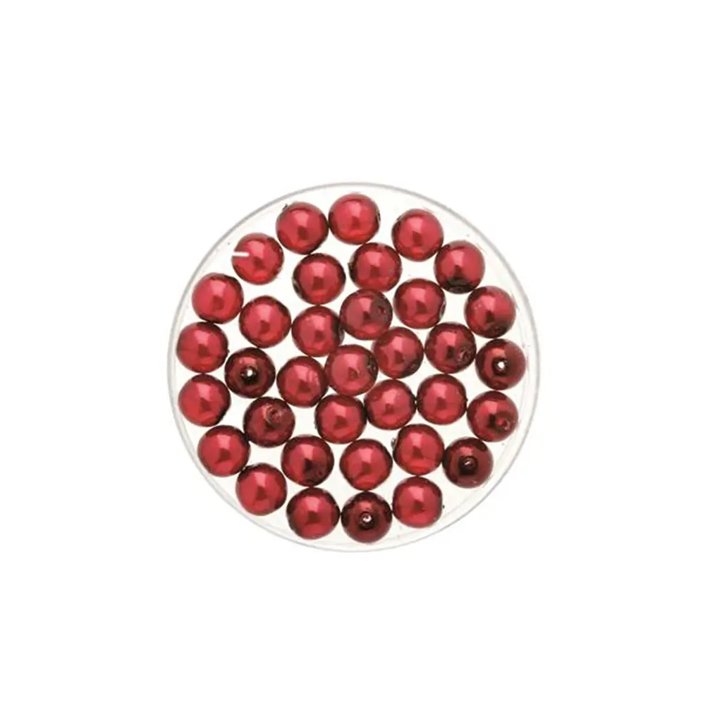 Bohemia Glass Bead 6mm Wax 50pcs, Siam