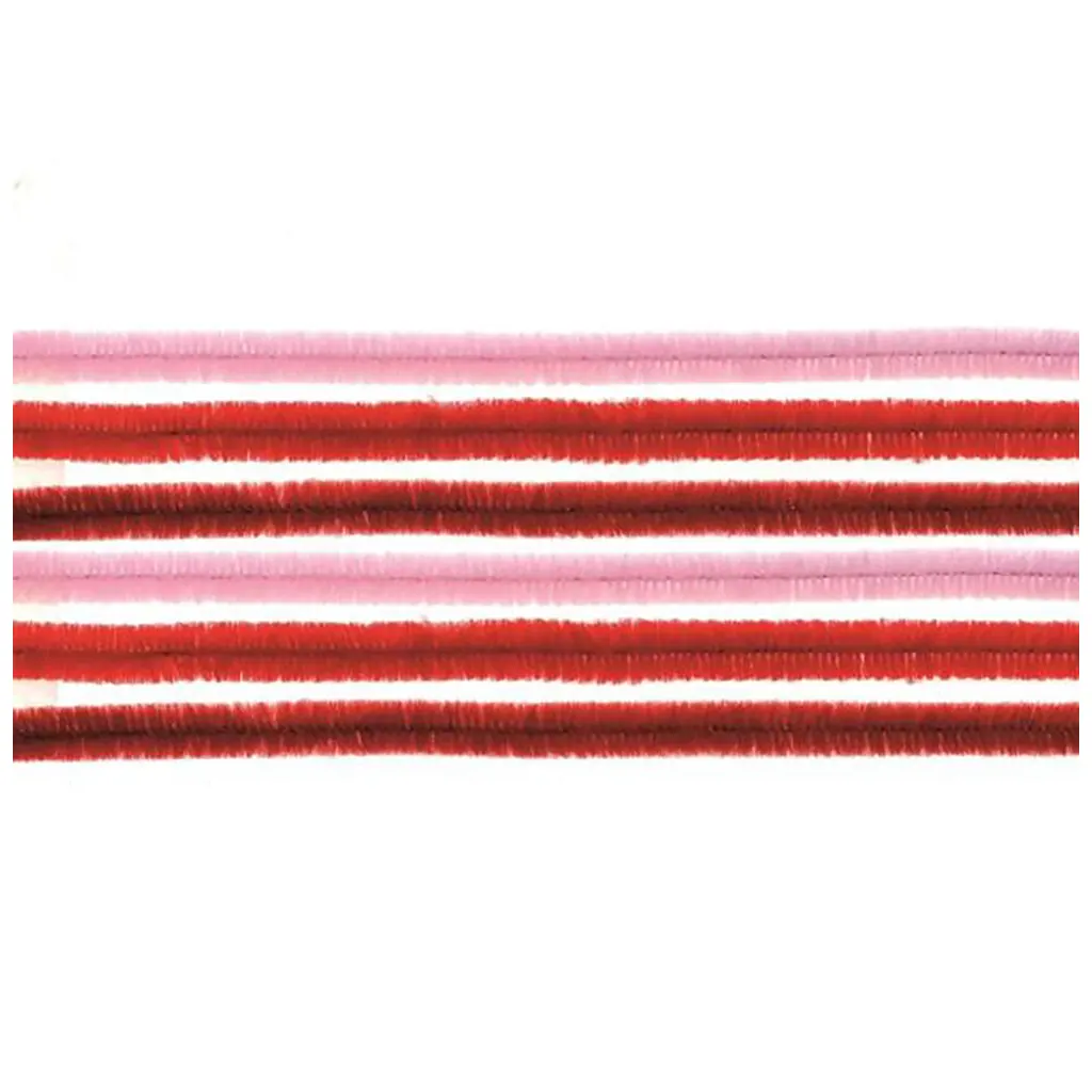 Pipe Cleaner Red Mix 50cm 10pcs