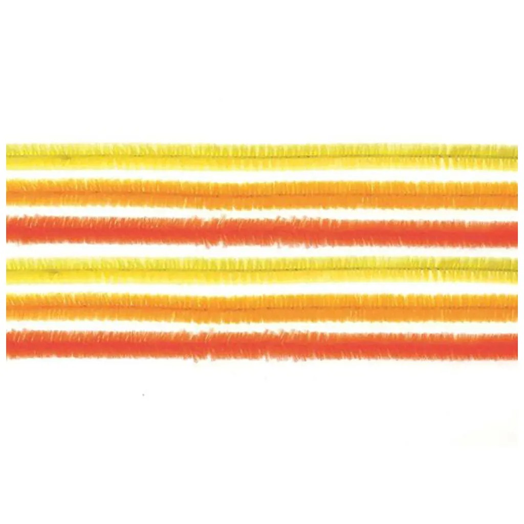 Pipe Cleaner Yellow Mix 50cm 10pcs