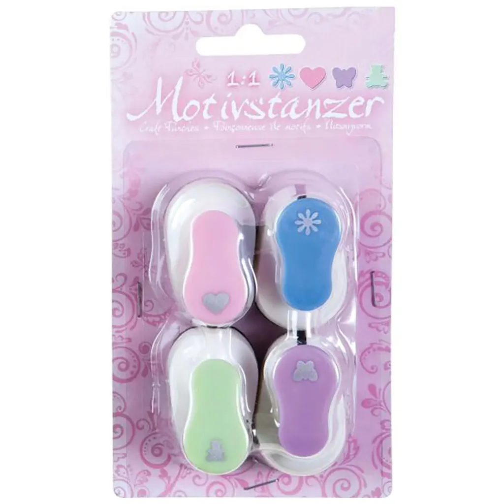 Craft Punches all year mini Set 1, 4pcs Assorted