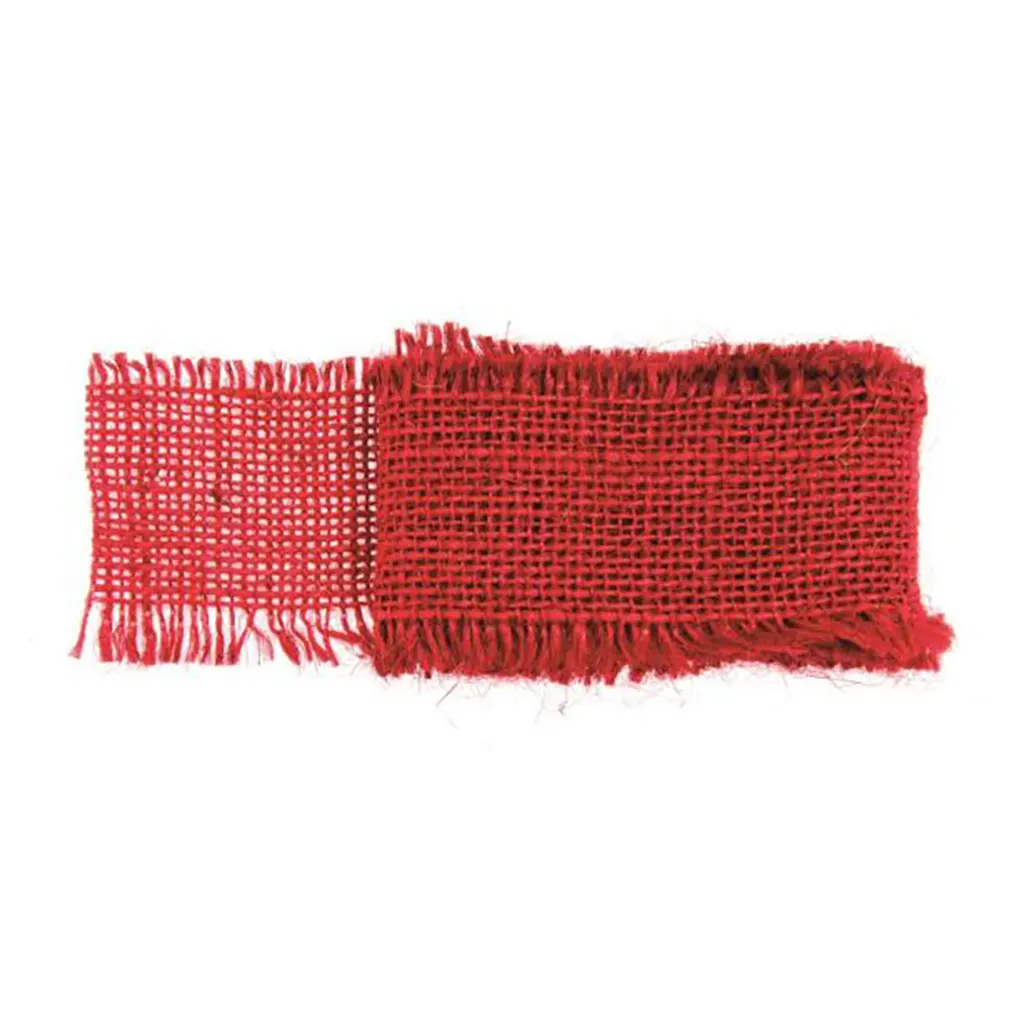 Jute Ribbon 40mm 1m, Red