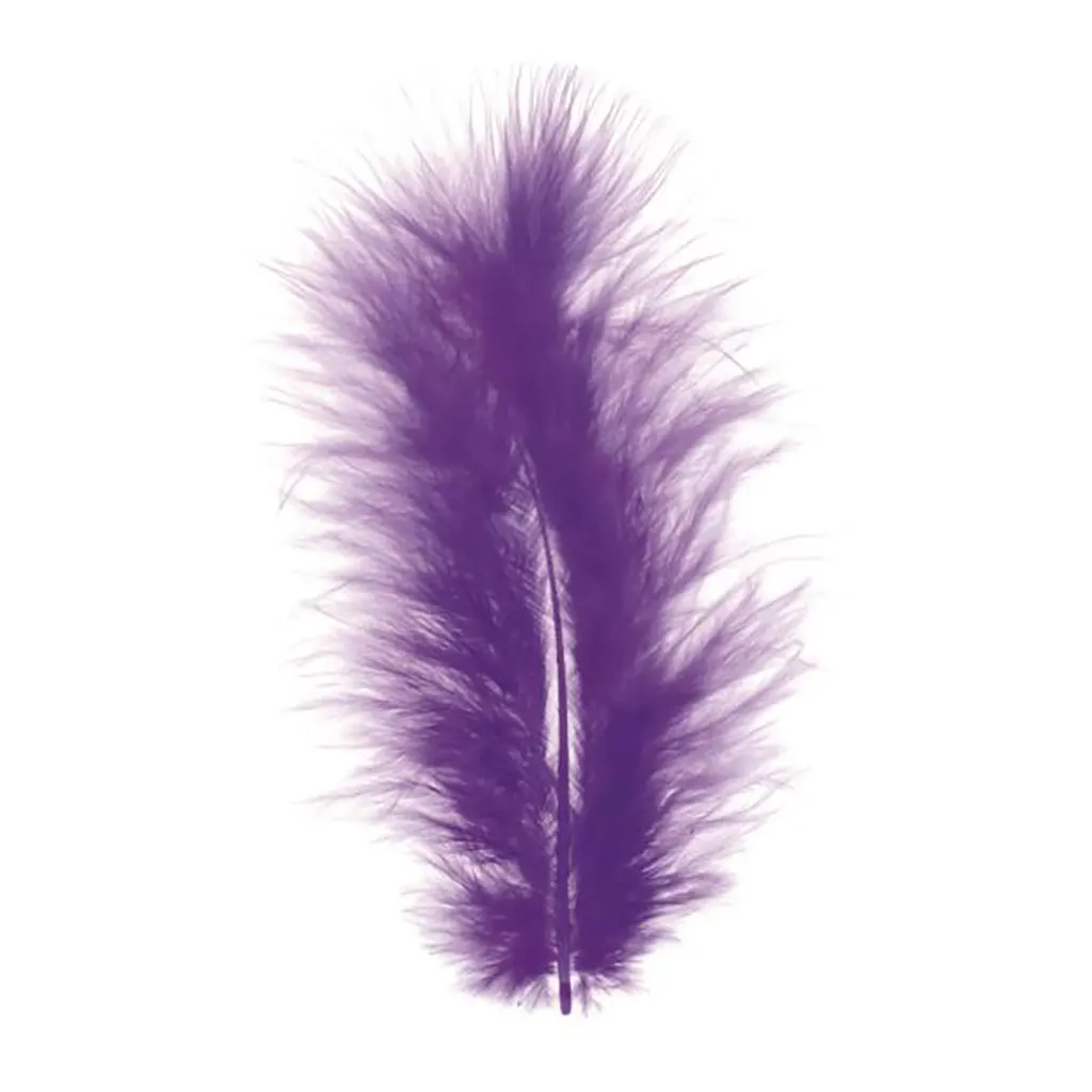 Marabou Feathers 15pcs, Violet