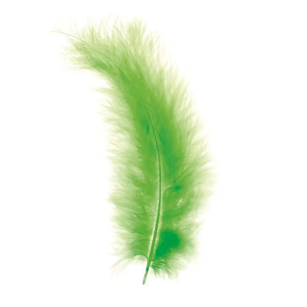 Marabou Feathers 15pcs, Light Green