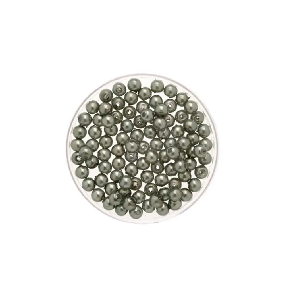 Wax Beads 4mm 100pcs, Fir-Green