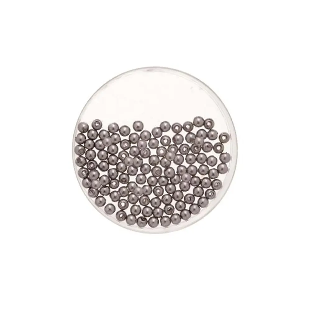 Wax Beads 6mm 60pcs, Grey