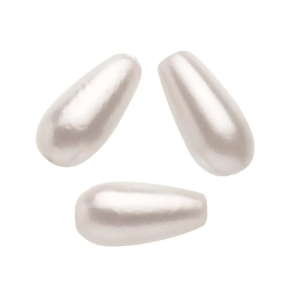 Wax Drops 6x3mm 45pcs, White