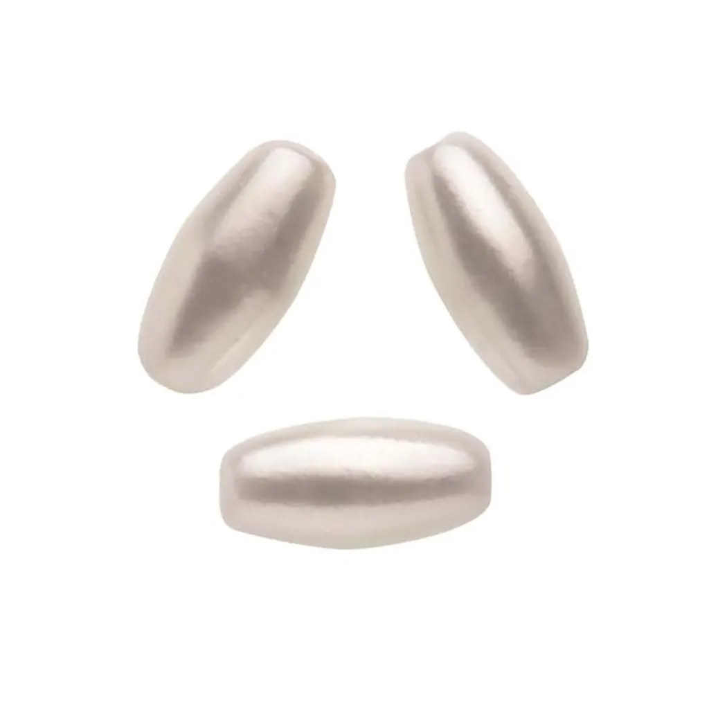 Wax Olives 6x3mm 45pcs, White