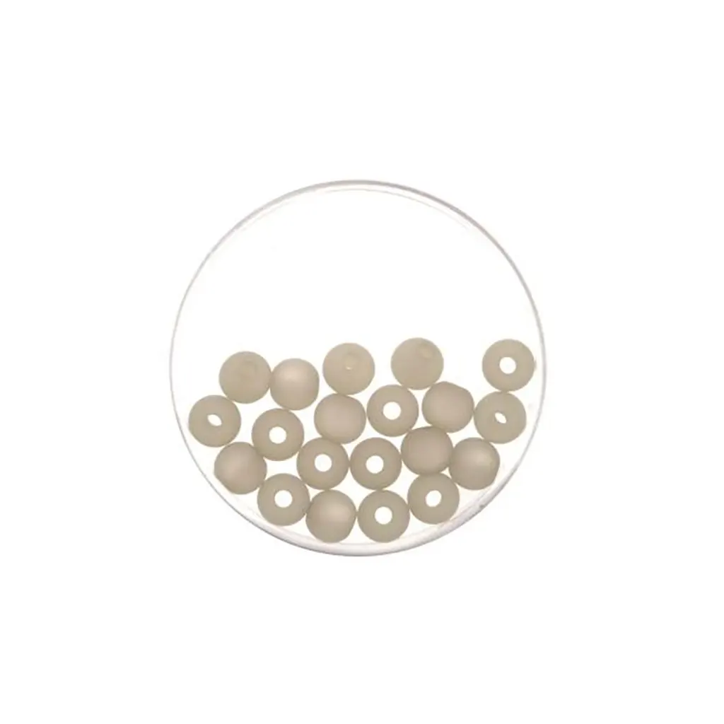 Bead 6mm Polaris Mat 20pcs, Light Grey