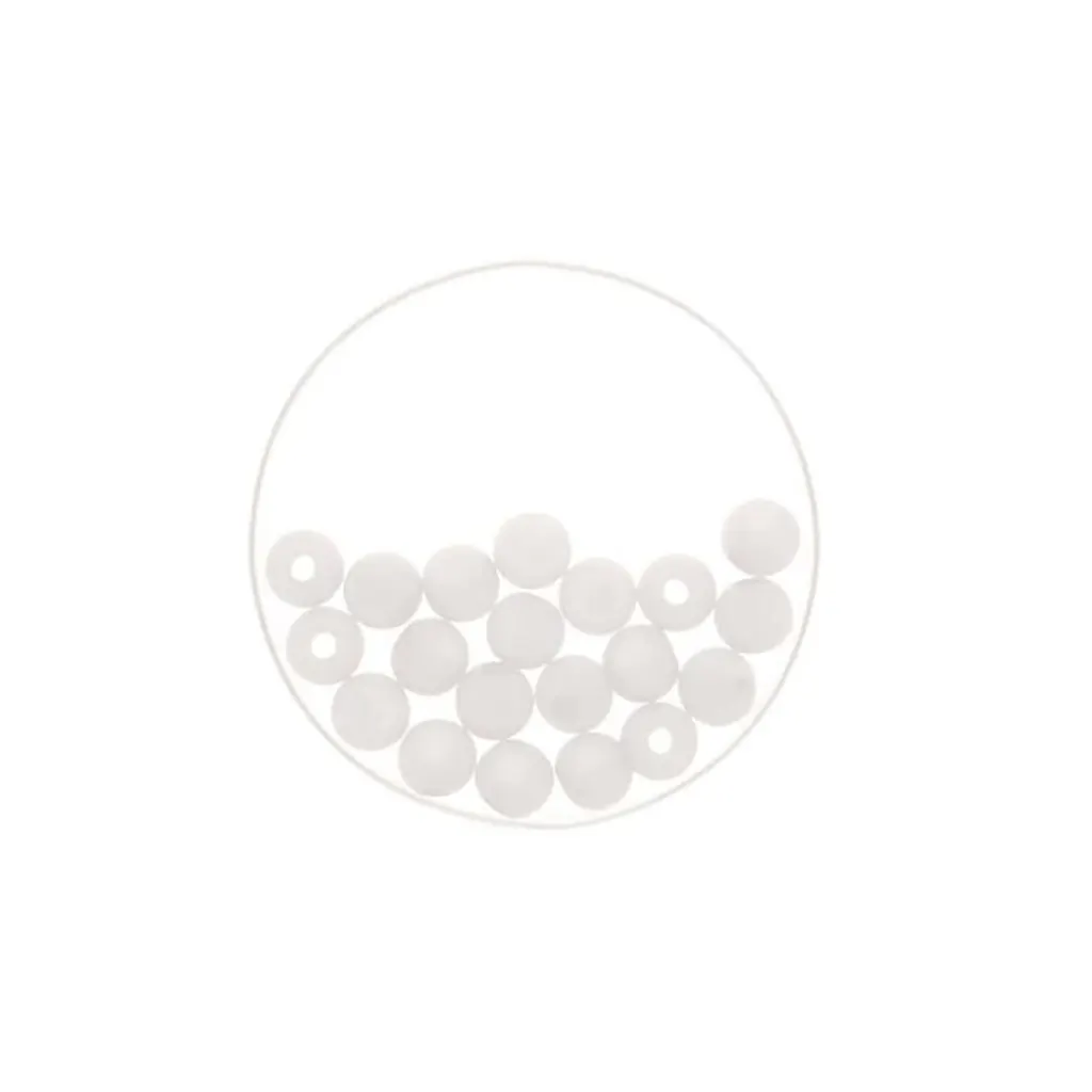 Bead 8mm Polaris Mat 15pcs, White