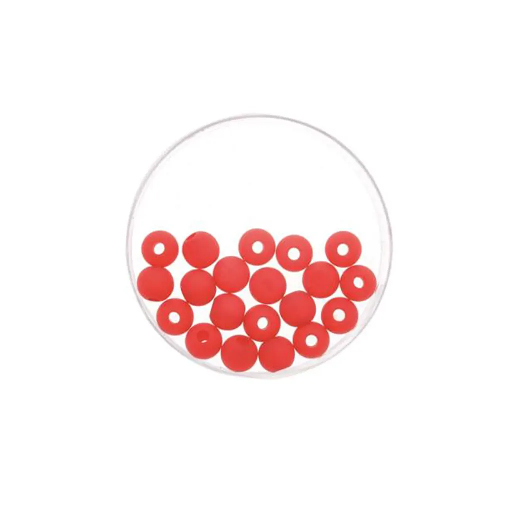 Bead 8mm Polaris Mat 15pcs, Red