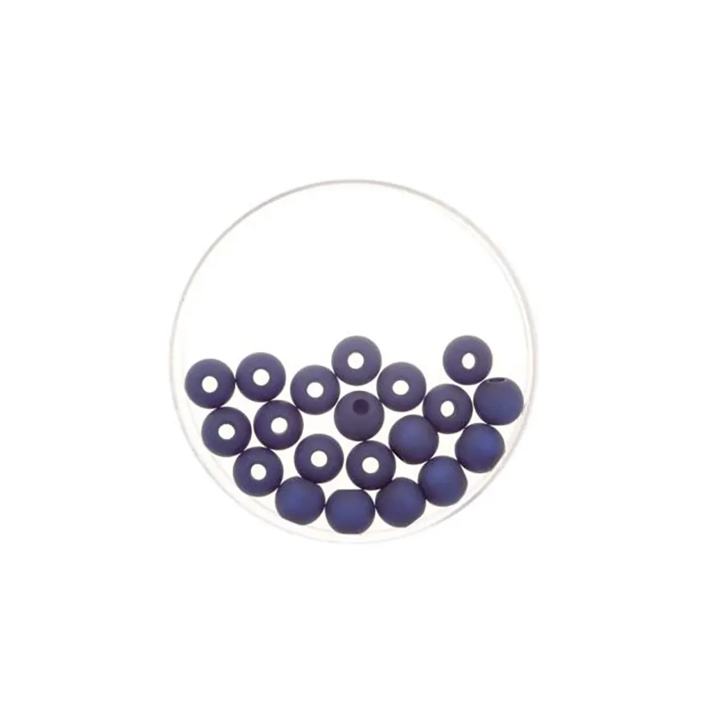 Bead 8mm Polaris Mat 15pcs, Drak Blue