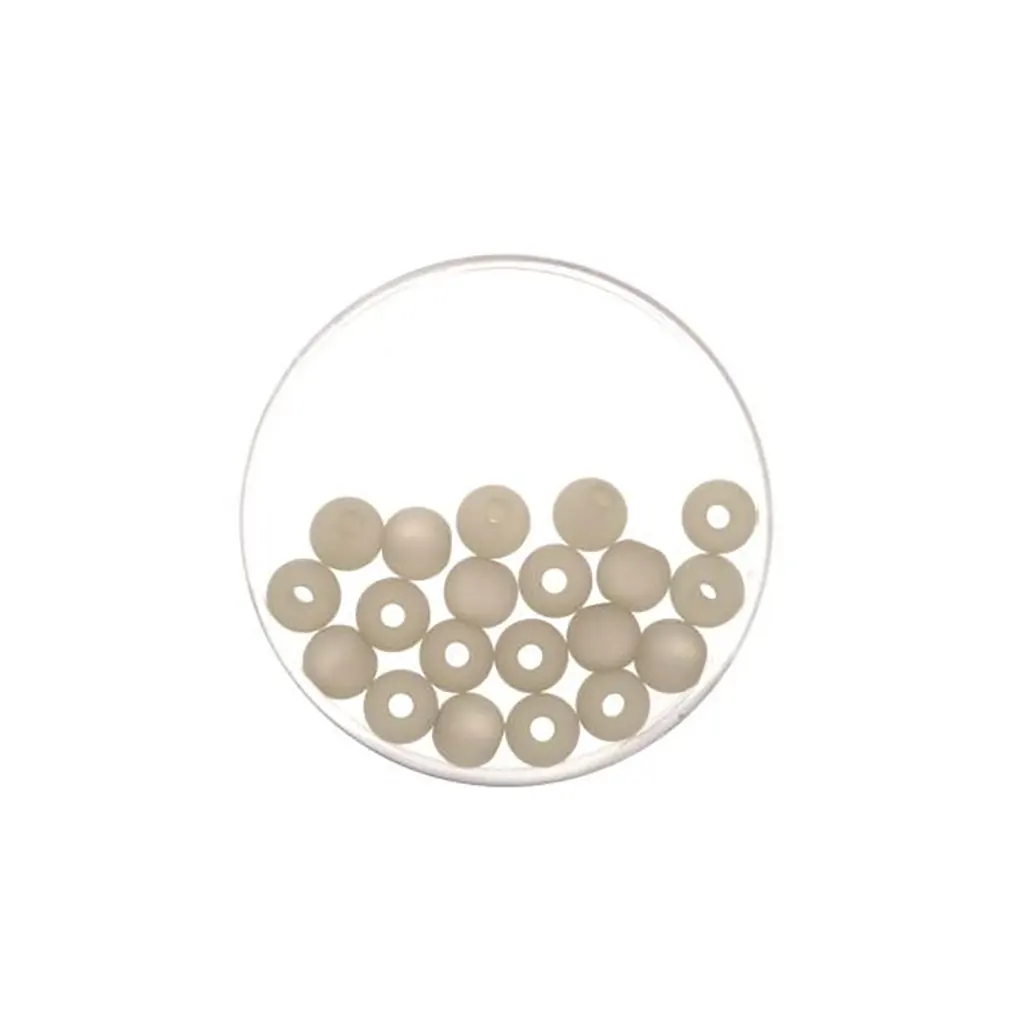 Bead 8mm Polaris Mat 15pcs, Light Grey