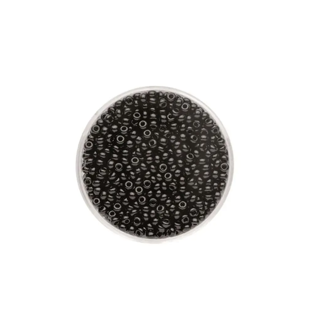 Rocaille Beads 2.6mm 17g, Luscious Black