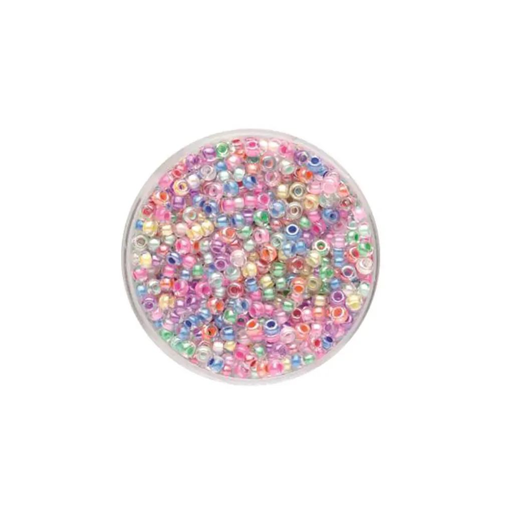 Rocaille Beads 2.6mm 17g, Mix with Colour Lustre