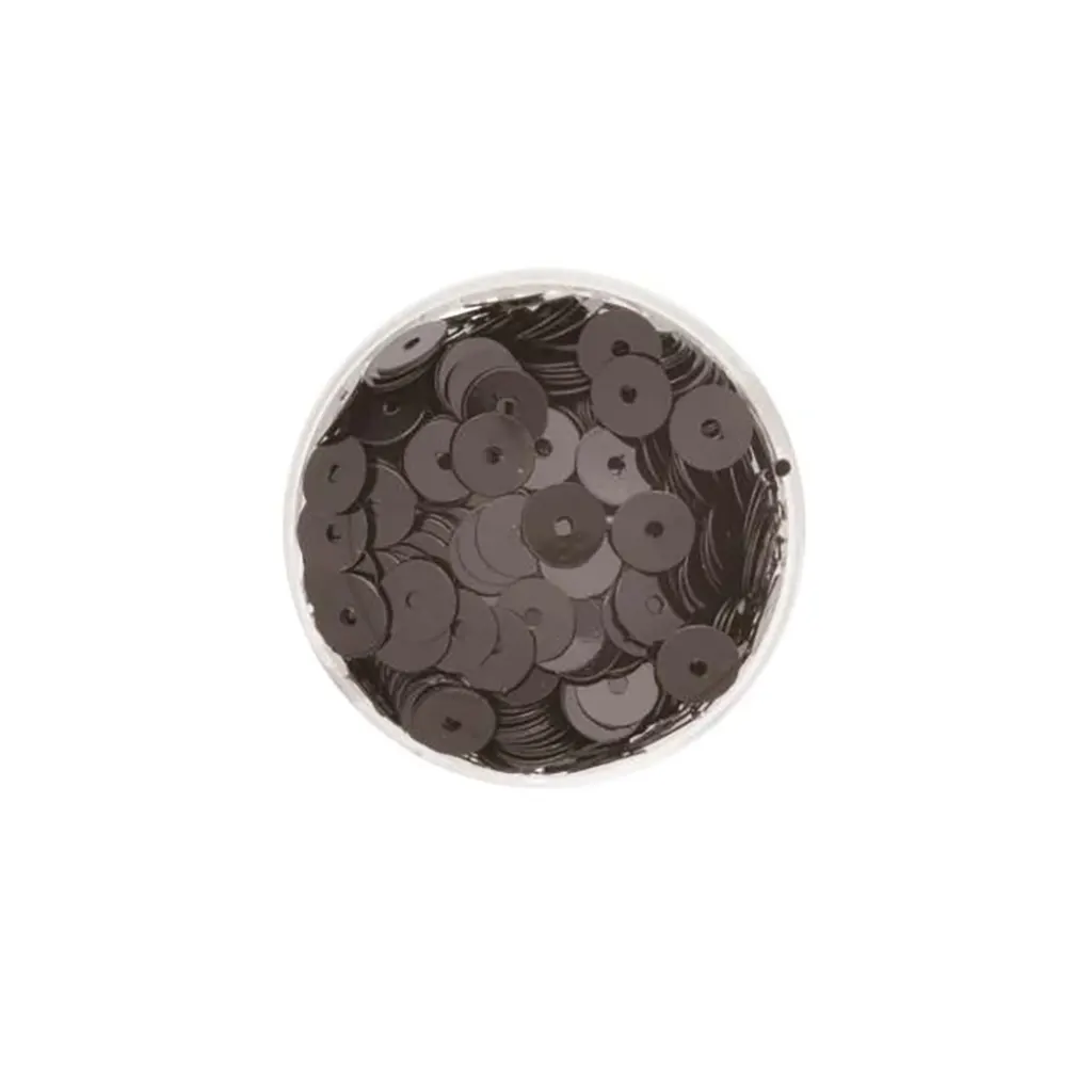 Round Sequins 6mm 7g, Black