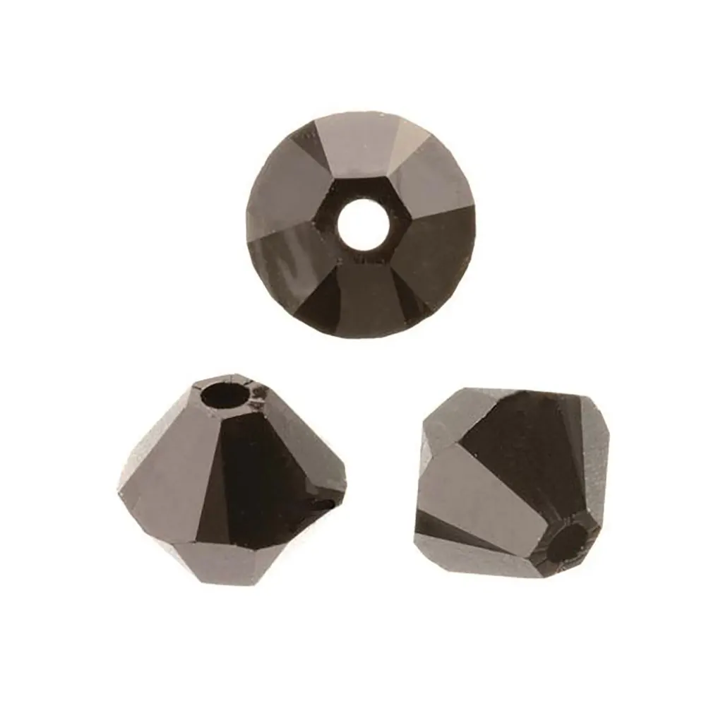 Swarovski Beads Bicone 4mm 25pcs, Jet