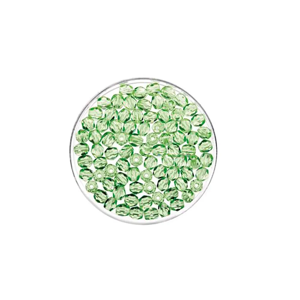 Glass Beads 6mm 50pcs, Light Green