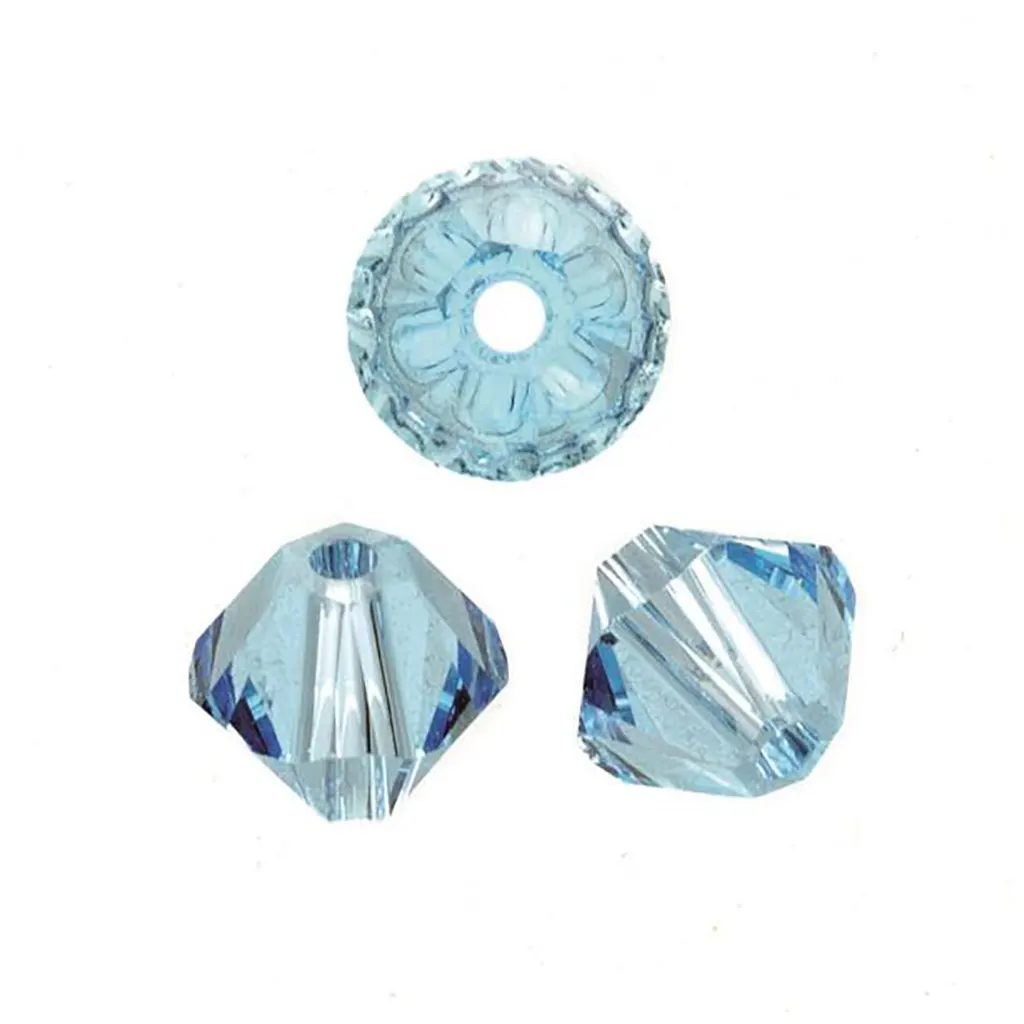 Swarovski Beads Bicone 6mm 12pcs, Aqua