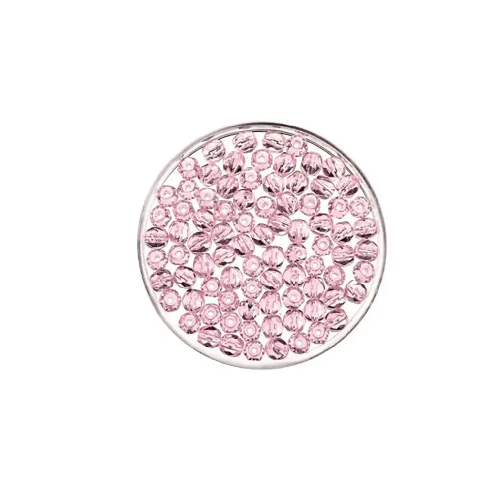 Glass Beads 4mm 100pcs, Pink