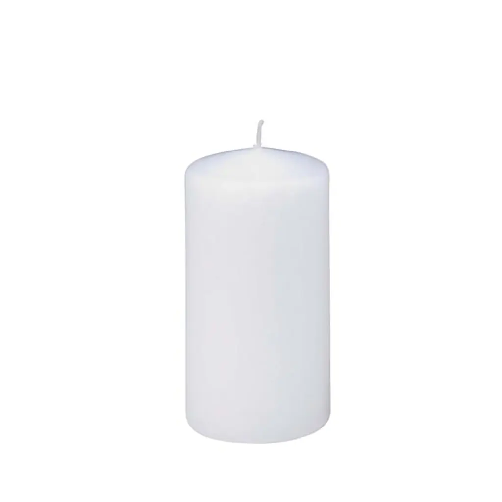 Round Candle White 60mm/120mm in Cellophane