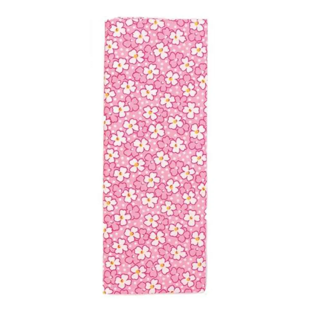 Fabric Piece 100X150cm, Pink White Flowers
