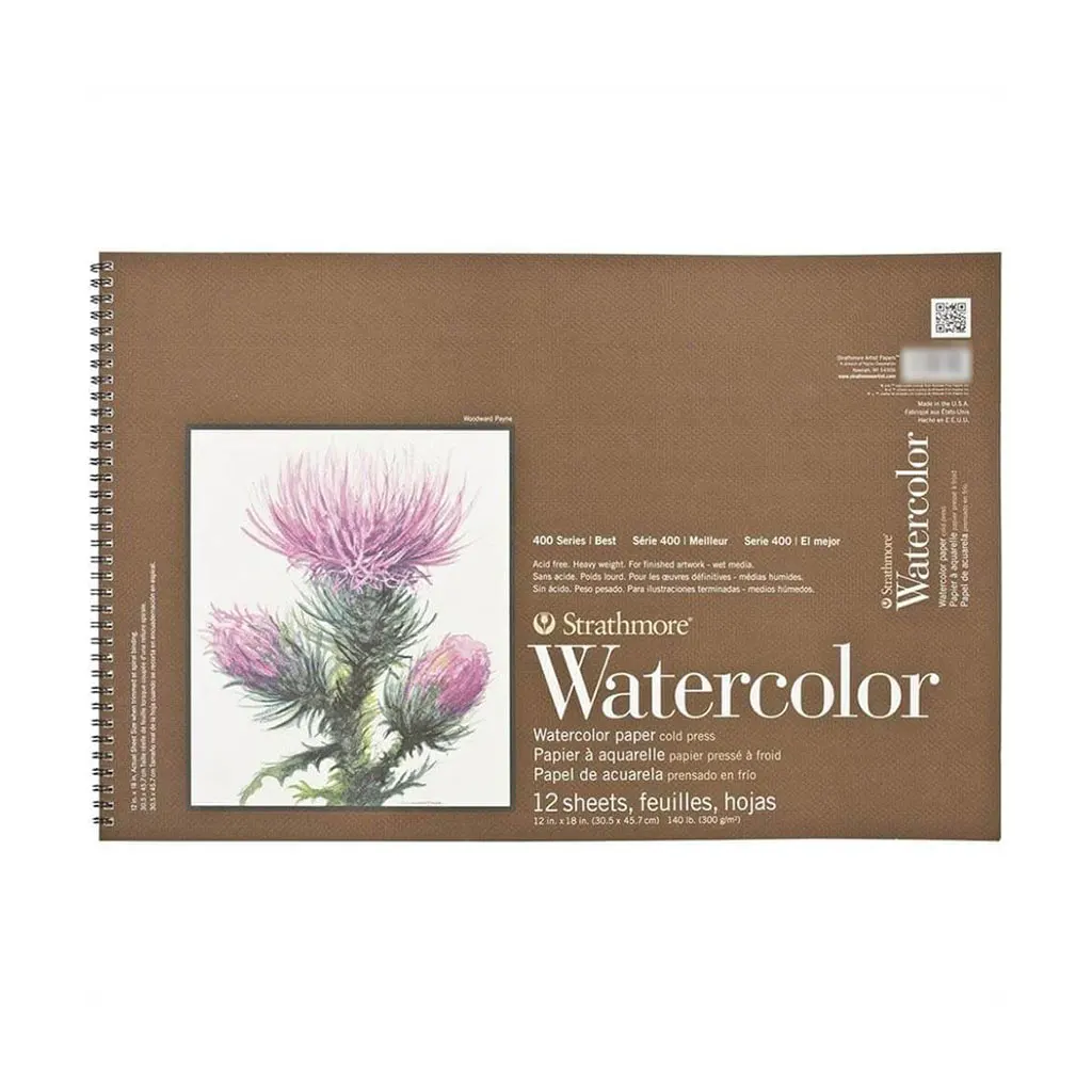Watercolor Paper Pad 12in x 18in, 12 Sheets
