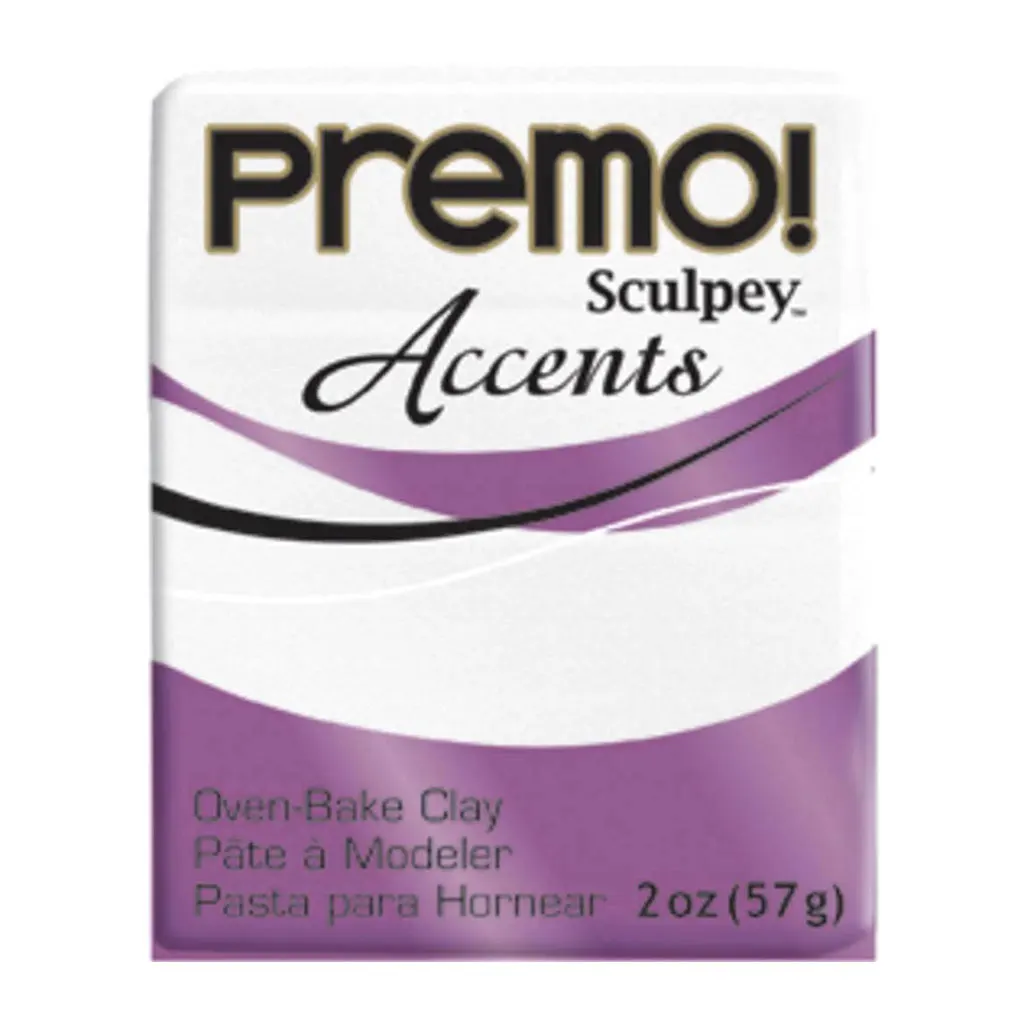 Premo Clay Frost White Glitter, 2oz