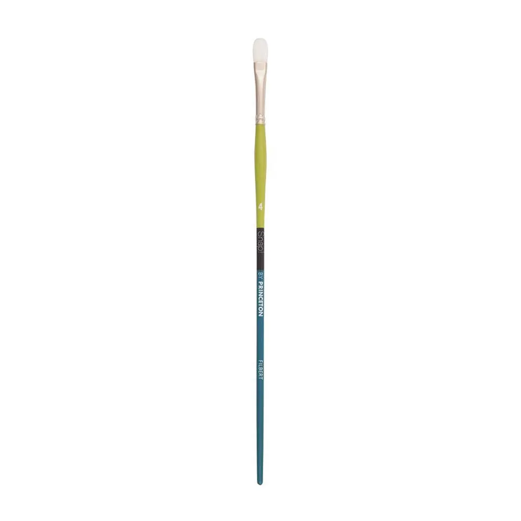 Princeton Snap White Taklon Long Handle Filbert 4